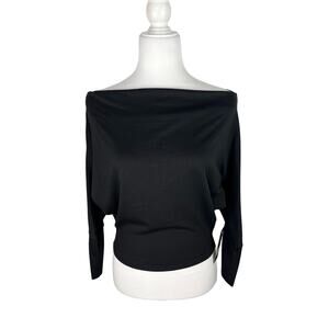 Stylive Ribbed Long Sleeve Off the Shoulder Knit Top NWT